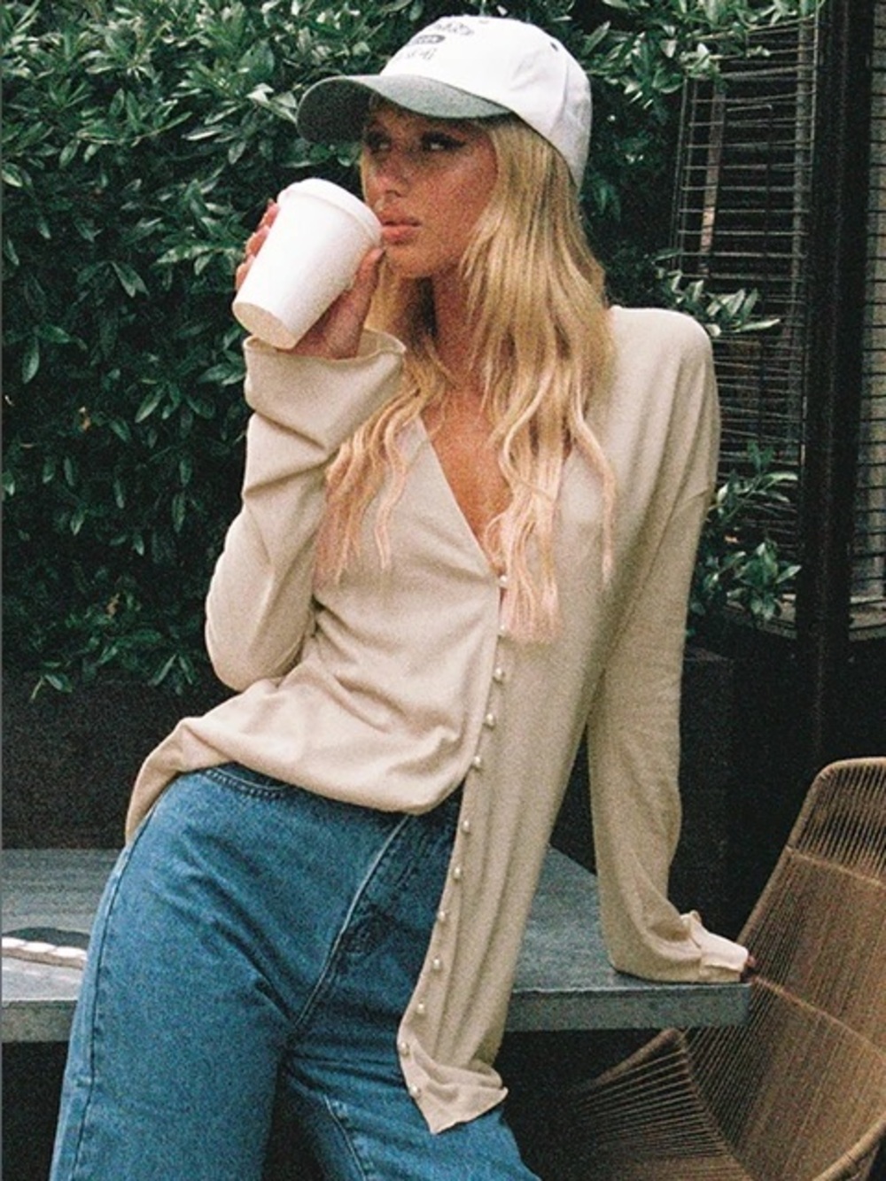 Princess Polly pearl buttons top